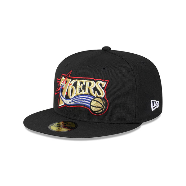Philadelphia 76ers Hardwood Classics Black OTC 59FIFTY Fitted - 3QL