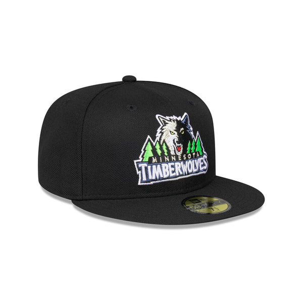 Minnesota Timberwolves Hardwood Classics Black OTC 59FIFTY Fitted - 3QR