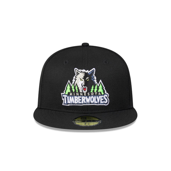 Minnesota Timberwolves Hardwood Classics Black OTC 59FIFTY Fitted - F