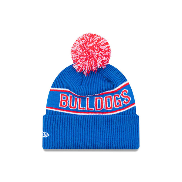 Western Bulldogs Official Team Colours Beanie with Pom