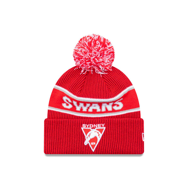 Sydney Swans Official Team Colours Beanie with Pom New Era