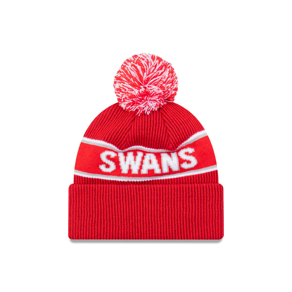 Sydney Swans Official Team Colours Beanie with Pom
