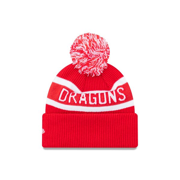 St George Illawarra Dragons Official Team Colours Beanie with Pom