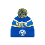 Parramatta Eels Official Team Colours Beanie with Pom New Era