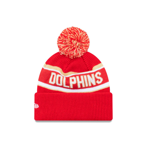 The Dolphins Official Team Colours Beanie with Pom