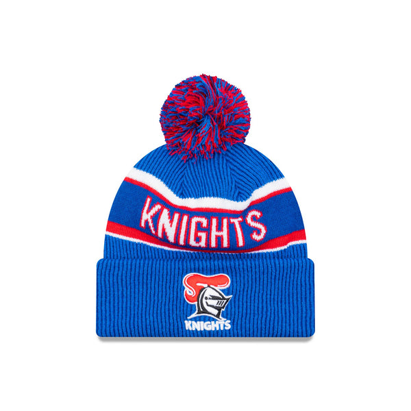 Newcastle Knights Official Team Colours Beanie with Pom New Era