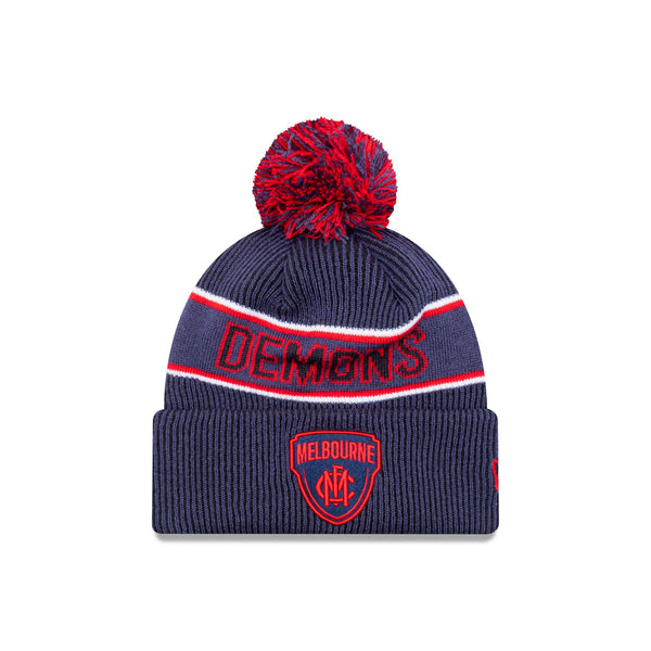 Melbourne Demons Official Team Colours Beanie with Pom New Era