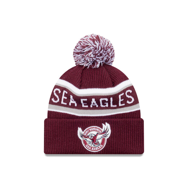Manly Warringah Sea Eagles Official Team Colours Beanie with Pom New Era