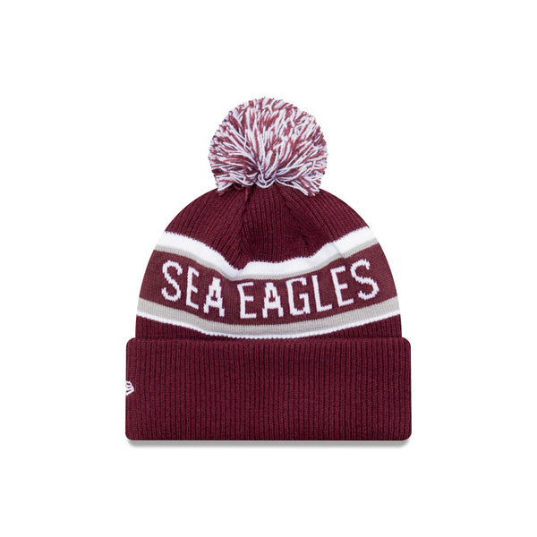 Manly Warringah Sea Eagles Official Team Colours Beanie with Pom