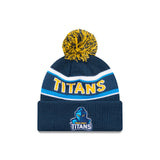 Gold Coast Titans Official Team Colours Beanie with Pom New Era