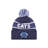 Geelong Cats Official Team Colours Beanie with Pom New Era