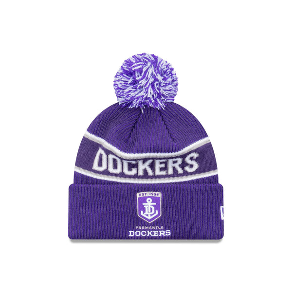 Fremantle Dockers Official Team Colours Beanie with Pom New Era