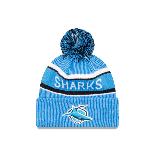 Cronulla Sutherland Sharks Official Team Colours Beanie with Pom New Era