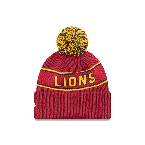 Brisbane Lions Official Team Colours Beanie with Pom