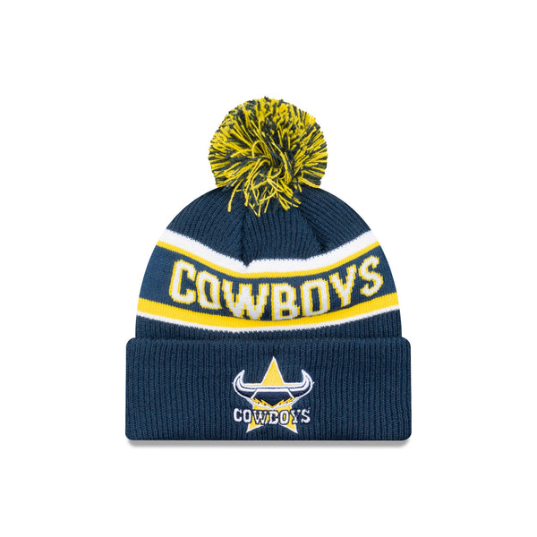 North Queensland Cowboys Official Team Colours Beanie with Pom New Era