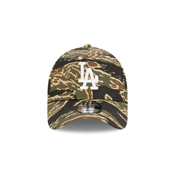 Los Angeles Dodgers Tiger Camo 9FORTY A-Frame Cloth Strap