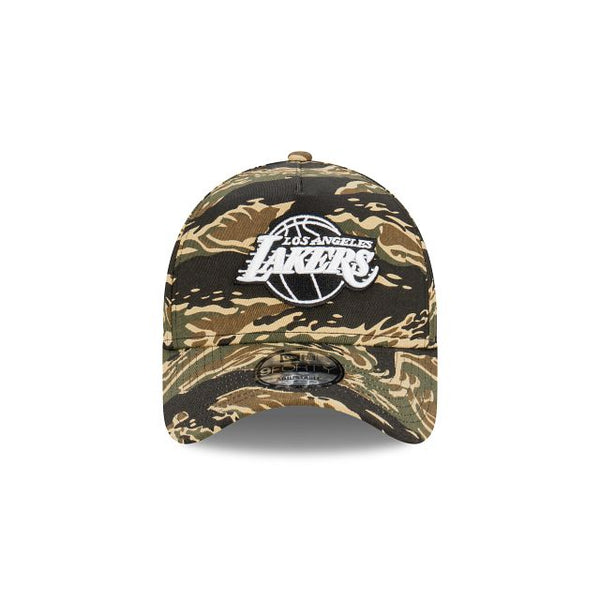 Los Angeles Lakers Tiger Camo 9FORTY A-Frame Cloth Strap