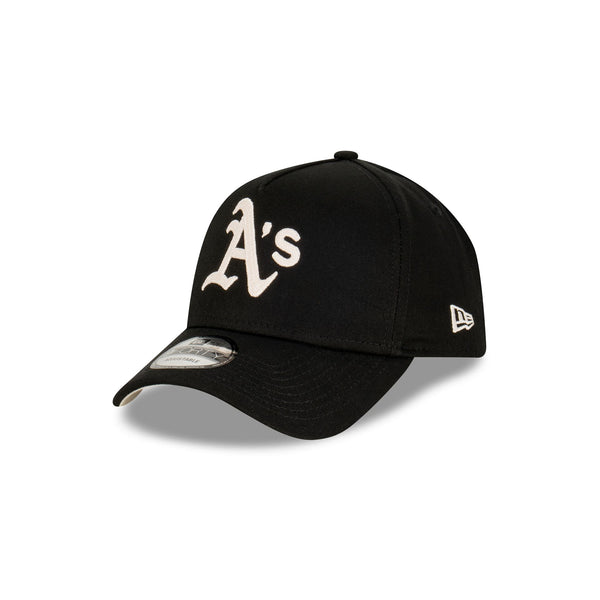 Oakland Athletics Black Ivory Chainstitch 9FORTY A-Frame Snapback New Era