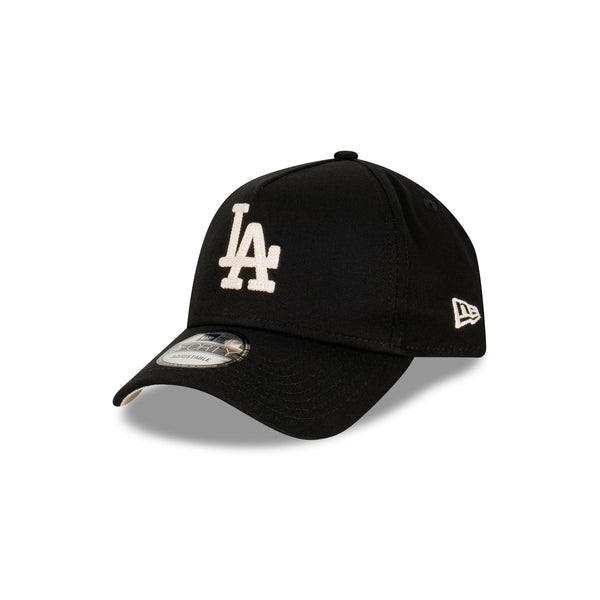 Los Angeles Dodgers Black Ivory Chainstitch 9FORTY A-Frame Snapback New Era