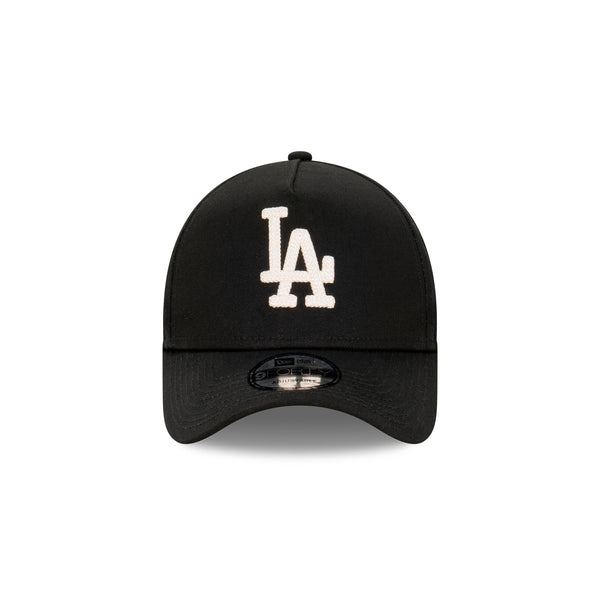 Los Angeles Dodgers Black Ivory Chainstitch 9FORTY A-Frame Snapback