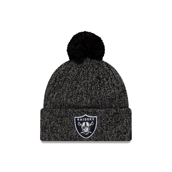 Las Vegas Raiders Grey Beanie with Pom New Era