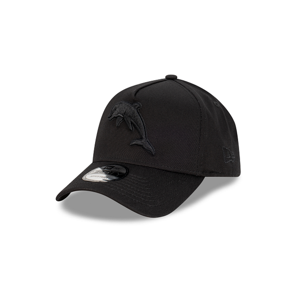 The Dolphins Black on Black 9FORTY A-Frame Snapback New Era