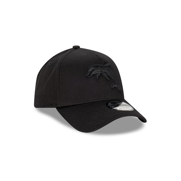 The Dolphins Black on Black 9FORTY A-Frame Snapback