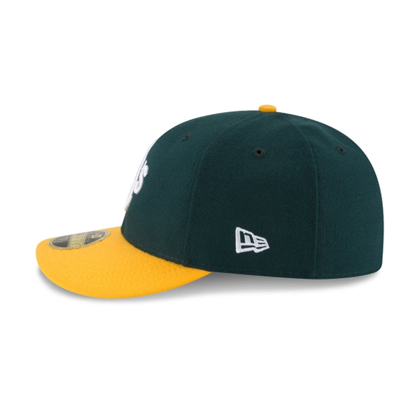 Oakland Athletics New Era Home Authentic Collection On-Field 59FIFTY Fitted Hat - Green/Yellow, Size: 7 3/4