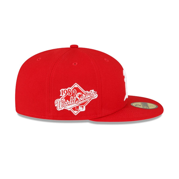 Oakland Athletics 1989 World Series Side Patch Scarlet 59FIFTY Fitted