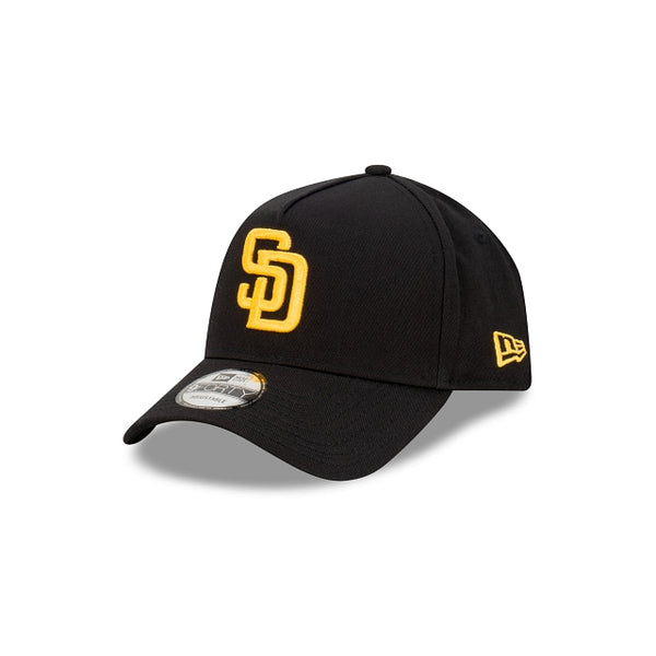 San Diego Padres Black with Official Team Colours Logo 9FORTY A-Frame Snapback New Era