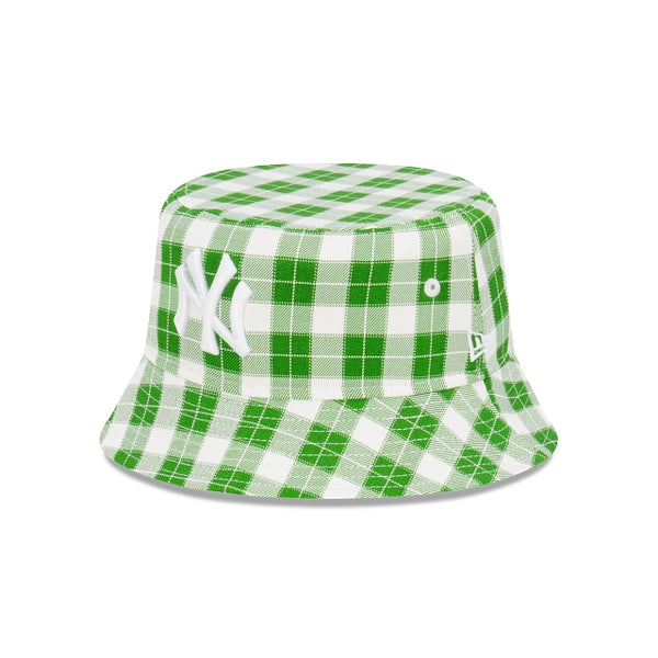New York Yankees Green Plaid Bucket New Era