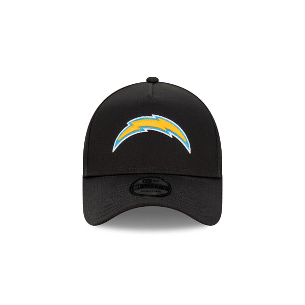 Los Angeles Chargers Black with Official Team Colours Logo 9FORTY A-Frame Snapback