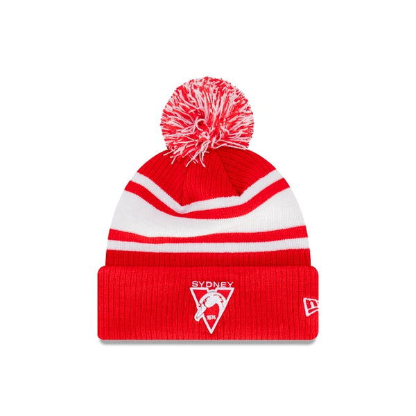 Sydney Swans Official Team Colours Stripe Beanie New Era