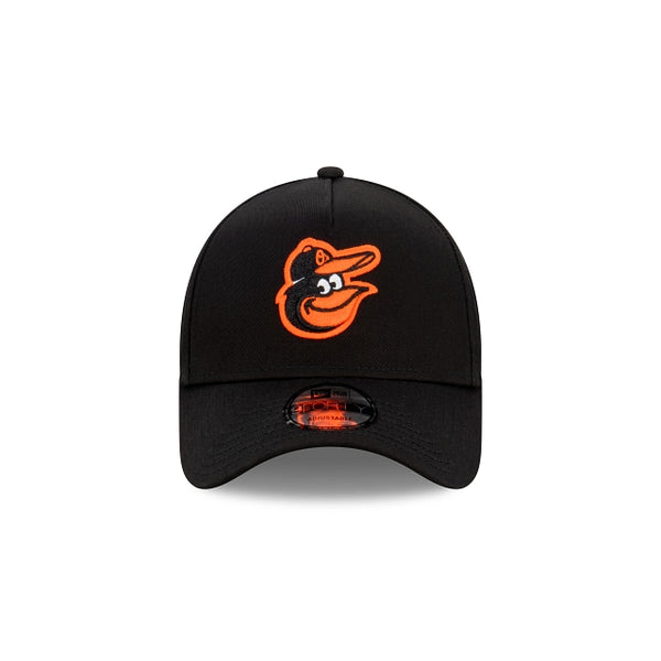 Baltimore Orioles Black with Official Team Colours Logo 9FORTY A-Frame Snapback
