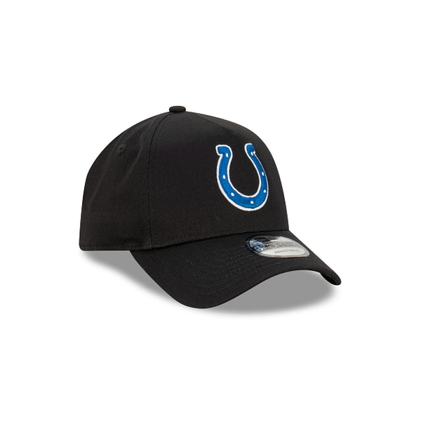 Indianapolis Colts Black with Official Team Colours Logo 9FORTY A-Frame Snapback