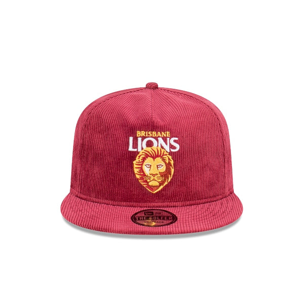 Brisbane Lions Official Team Colours Corduroy The Golfer Snapback