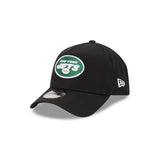 New York Jets Black with Official Team Colours Logo 9FORTY A-Frame Snapback New Era