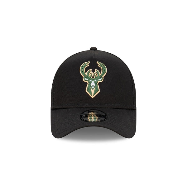 Milwaukee Bucks NBA Essentials Black 9FORTY A-Frame Snapback