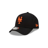 New York Mets Black with Official Team Colours Logo 9FORTY A-Frame Snapback New Era