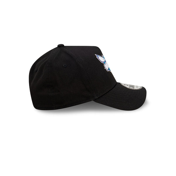 Charlotte Hornets Black with Official Team Colours Logo 9FORTY A-Frame Snapback