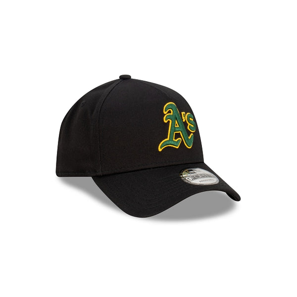 Oakland Athletics Black with Official Team Colours Logo 9FORTY A-Frame Snapback