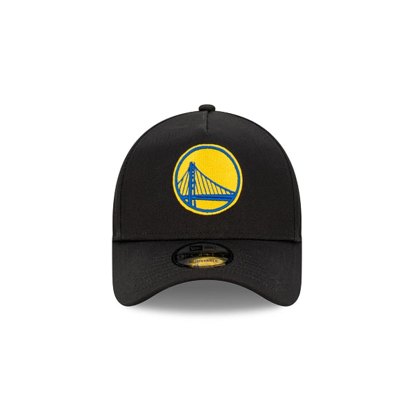 Golden State Warriors Black with Official Team Colours Logo 9FORTY A-Frame Snapback