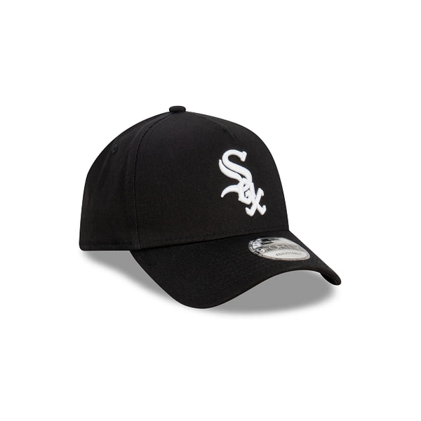 Chicago White Sox Black with Official Team Colours Logo 9FORTY A-Frame Snapback