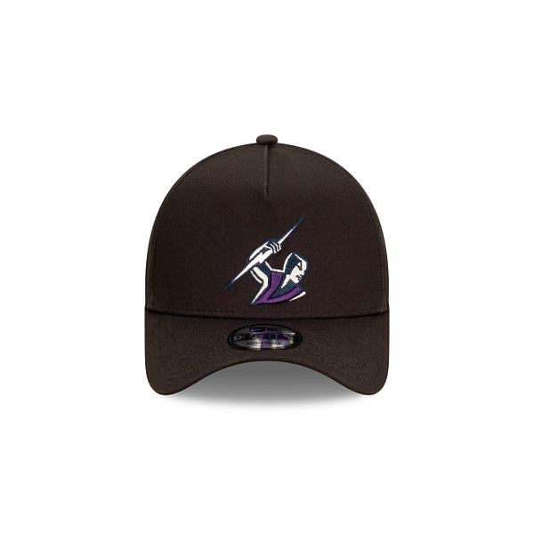 Melbourne Storm Black with Official Team Colours Logo 9FORTY A-Frame Snapback