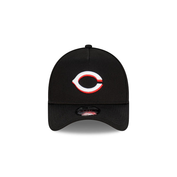 Cincinnati Reds Black with Official Team Colours Logo 9FORTY A-Frame Snapback