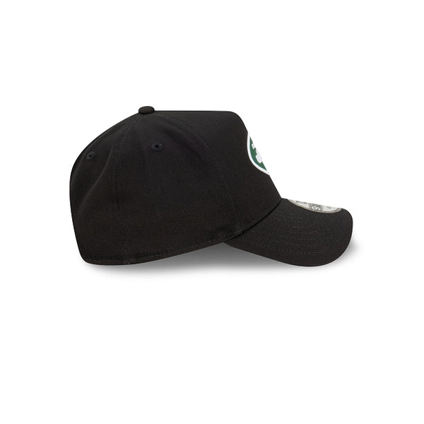 New York Jets Black with Official Team Colours Logo 9FORTY A-Frame Snapback