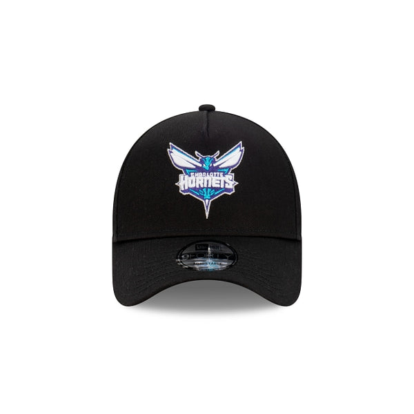 Charlotte Hornets Black with Official Team Colours Logo 9FORTY A-Frame Snapback