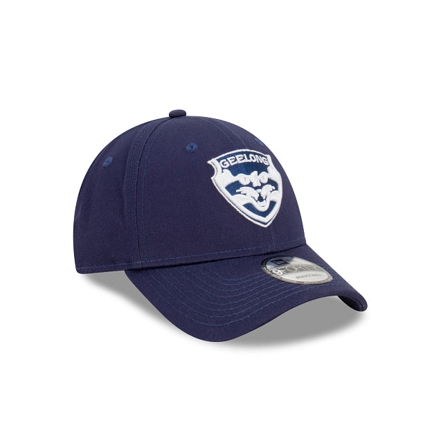 Geelong Cats Official Team Colours 9FORTY Cloth Strap Hats New Era