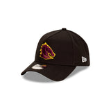Brisbane Broncos Black with Official Team Colours Logo 9FORTY A-Frame Snapback New Era