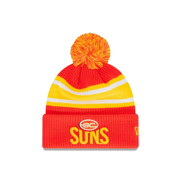Gold Coast Suns Official Team Colours Stripe Beanie New Era